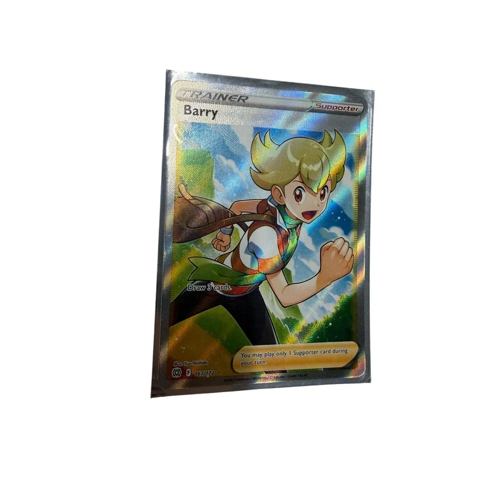 Pokemon Barry Full Art Supporter 167/172 Brilliant Stars Ultra Rare Holo Card